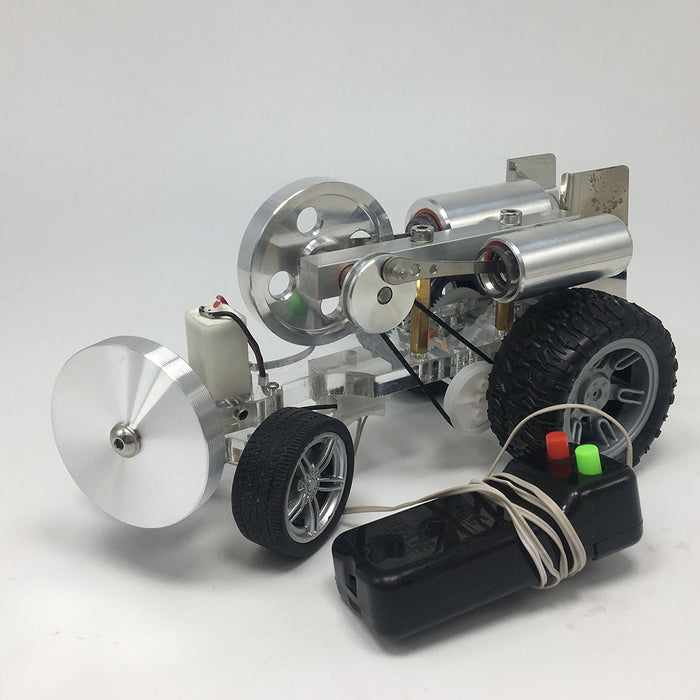 Stirling Engine DIY Model Car Vehicle Science Experiment Teaching Aids Gift - Steer-by-wire