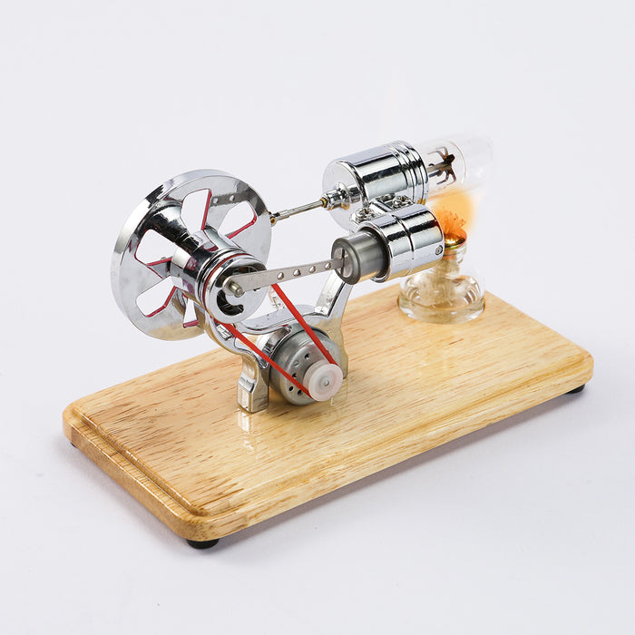 ENJOMOR Gamma Hot Air Stirling Engine Generator Model with LED Lights