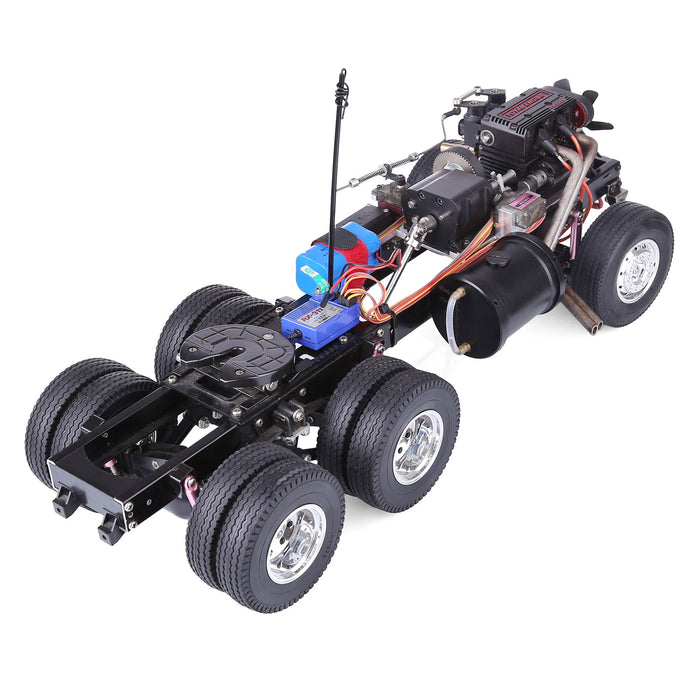 TOYAN FS-L200 Inline 2-cylinder 4-stroke Nitro Engine Modified Gas Powered RC Car - 1/14 6×4 3-axle Remote Control Tractor Vehicle Truck Frame DIY Assembly Kit (Presale)