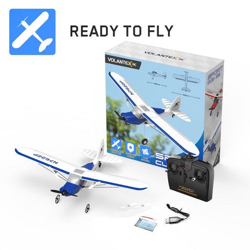 VOLANTEXRC SportCub 400mm 2.4G RC Mini Fixed-wing Aircraft with Gyrostabilized System for Beginners- RTF