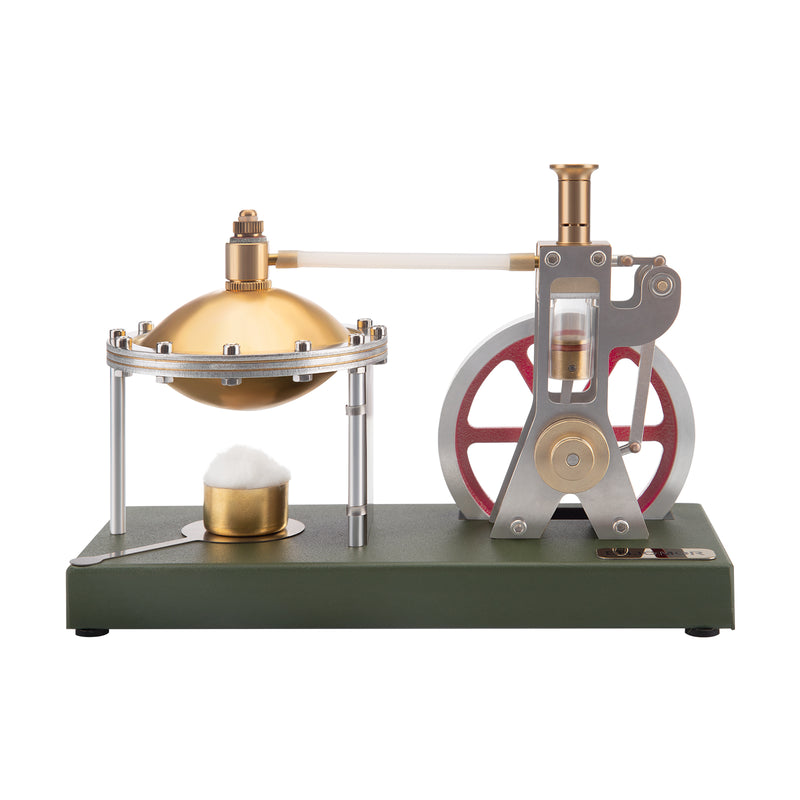 ENJOMOR DIY Assembly Steam Engine Kit Retro Vertical with Spherical Boiler DIY KIT - EngineDIY