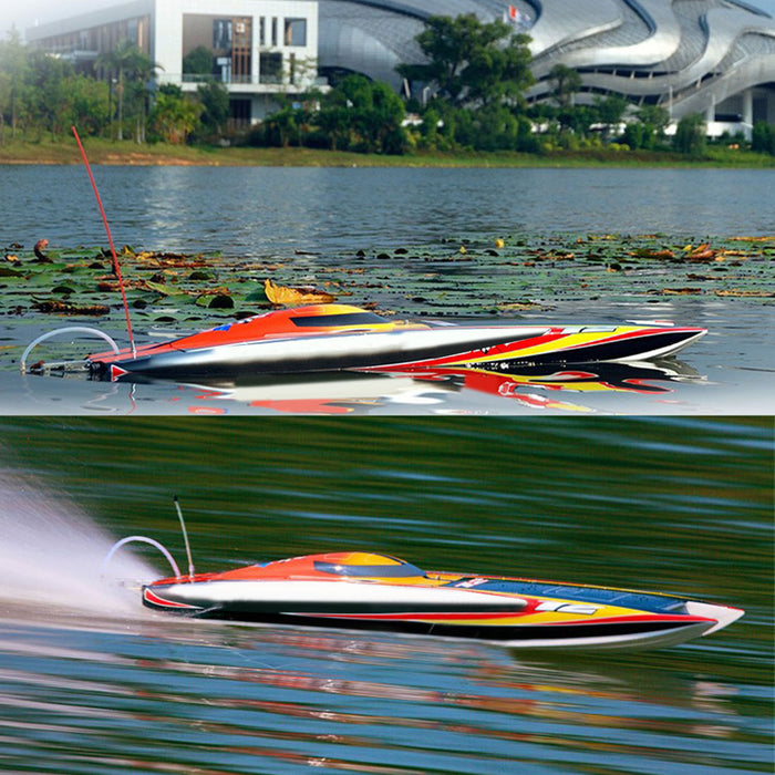 TFL 1122 Electric Brushless Dual-motor CAT Catamaran RC Boat Model with 3660/2726KV Brushless Motor and 120A ESC - ARTR Version - enginediy