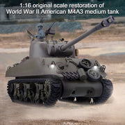 1/16 2.4G RC Tank M4A3 Medium Tank Military Vehicle Model - EngineDIY