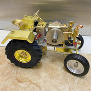 T12 Antique Roller Tractor Model with 1.6cc Mini Horizontal Single-cylinder Water-cooled Gasoline IC Engine - EngineDIY
