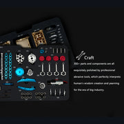 TECHING L4 Engine Model Kit that Works - Build Your Own Engine - Full Metal 4 Cylinder Car Engine Kit Car Engine Model - EngineDIY