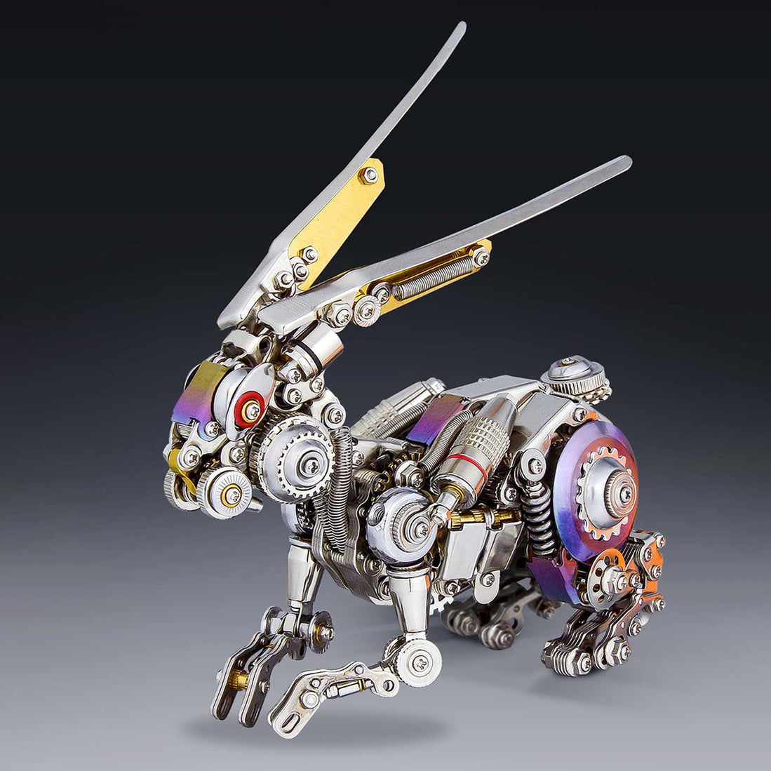 Mechanical Rabbit Building Blocks 3D Puzzle DIY Model Kit Jigsaw Metal Punk Mechanical Rabbit Model Mech ...