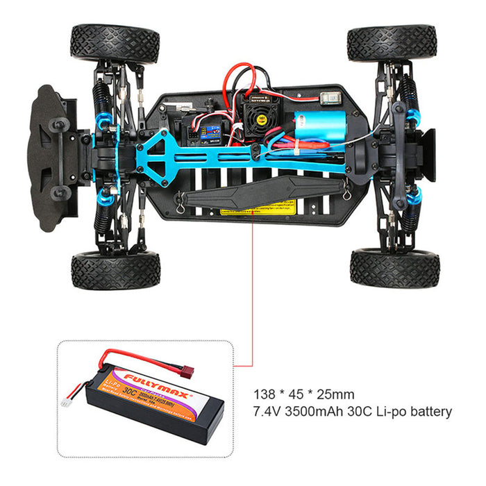 HSP 94118PRO 1:10 4WD Electric Brushless High Speed Off-road Rally Racing 2.4G Wireless RC Model Car (Car Shell in Random Color) - RTR Version - enginediy