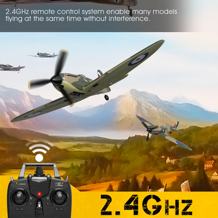 VOLANTEXRC 2.4Ghz 4CH RC Aircraft EPP Foam Spitfire for Beginners (RTF Version)