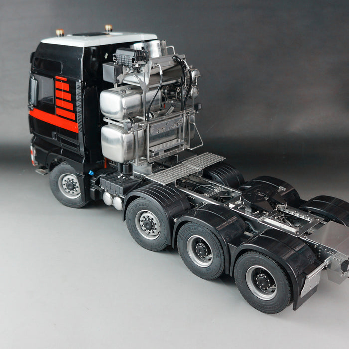 SCALECLUB 1/14 RC Truck 8x8 Artificial 3-Speed Gearbox Differential Lock Gasbag Rear Suspension Full Metal Heavy Tractor Chassis