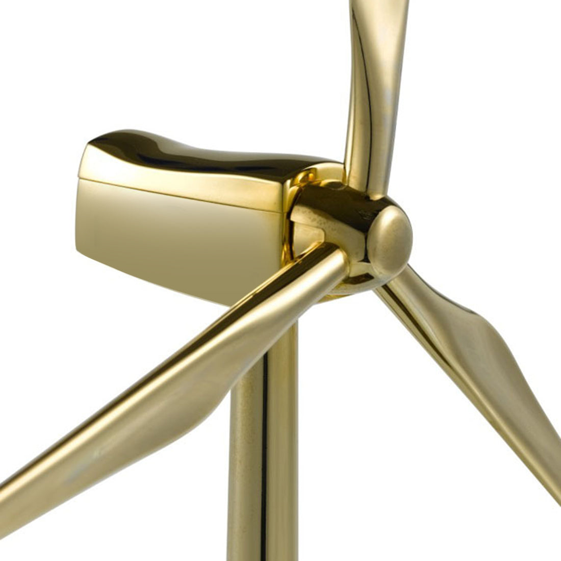 3D Metal Windmill Assembly Model Solar Powered Wind Turbine Model Gold ...