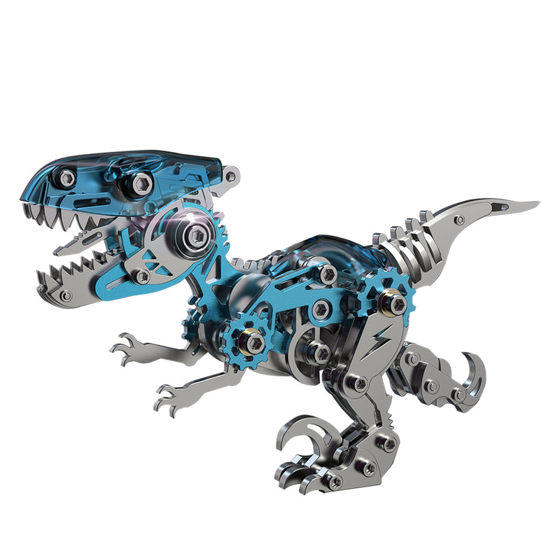 3D Metal Mechanical Dinosaur Model Kit DIY Velociraptor Assembly Model - 160PCS - EngineDIY
