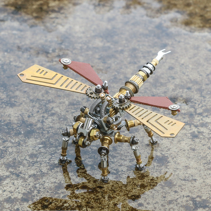 3D Puzzle Model Kit Mechanical Dragonfly Metal Games DIY Assembly Jigsaw Crafts Creative Gift - 243Pcs - enginediy