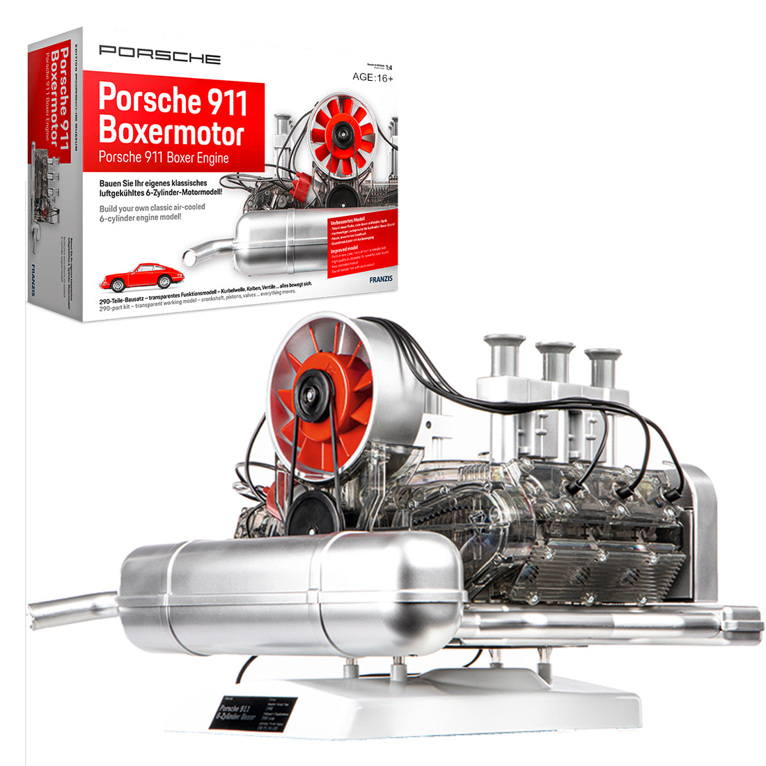 Porsche 911 Boxer Engine Model Kit - Build Your Own Classic Air-cooled 6-Cylinder Engine Model that Works