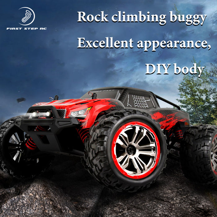 BASHER 101 1/14 2.4GHz RC Car 4WD RC Off-road Vehicle High-speed 48KM/H All-terrain RC Truck with LED Lights