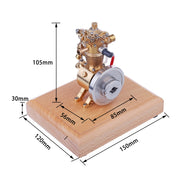 M19 1.6cc Mini SAM Hit and Miss 4 Stroke Vertical Gas Engine Internal Combustion Engine Model with Flying Ball Speed Limiter - EngineDIY