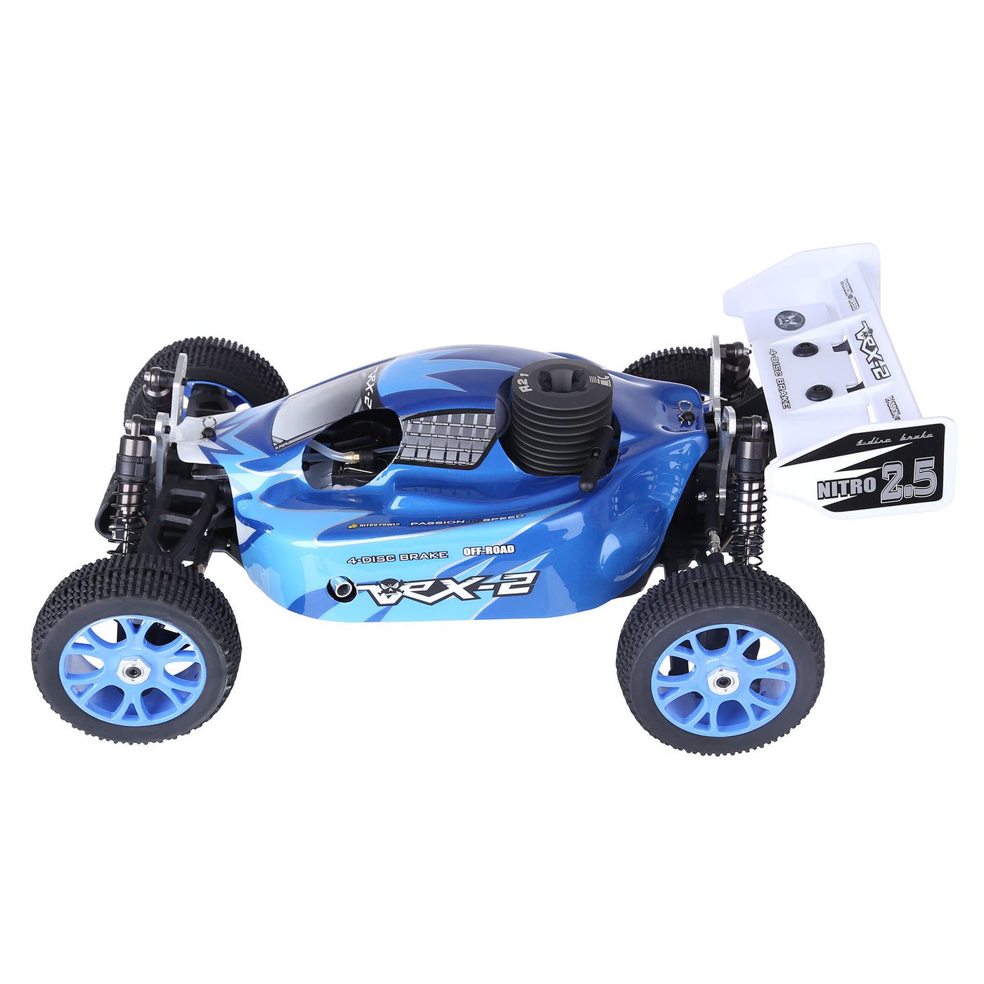 Funwetrike Coche Nitro RC 1:10 VRX RH802 – 4WD A 70 Km/h Con Motor SH.21, Perfecto Para Todo Terreno