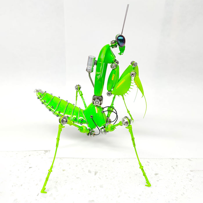 3D Metal Steampunk Craft Puzzle Mechanical Green Mantis Model DIY Assembly Animal Jigsaw Puzzle Kit Games Creative Gift