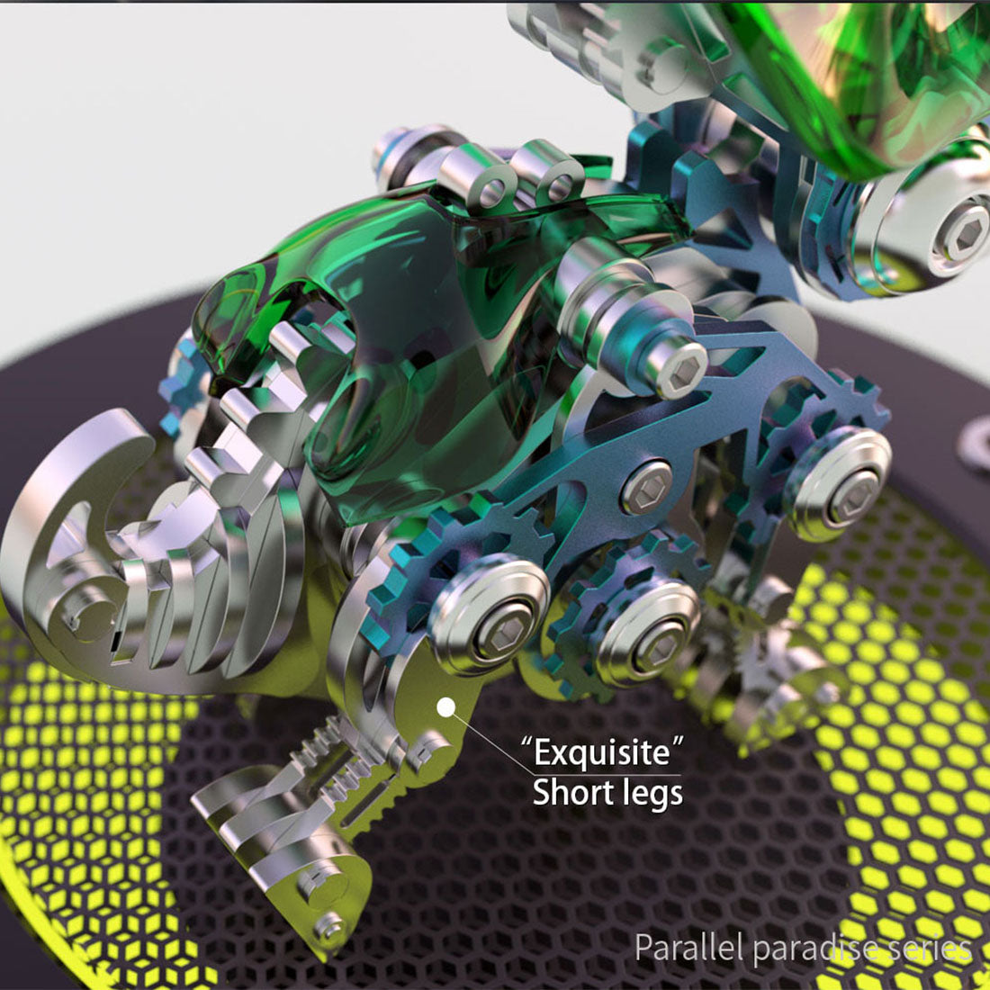 3D-Dinosaurier-Modellbausatz aus Metall, DIY-Triceratops-Montagemodell – 160 Teile 