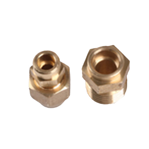 Pair of 3.5mm copper pipe connection nuts (one inside and one outside) Suitable for steam engine models