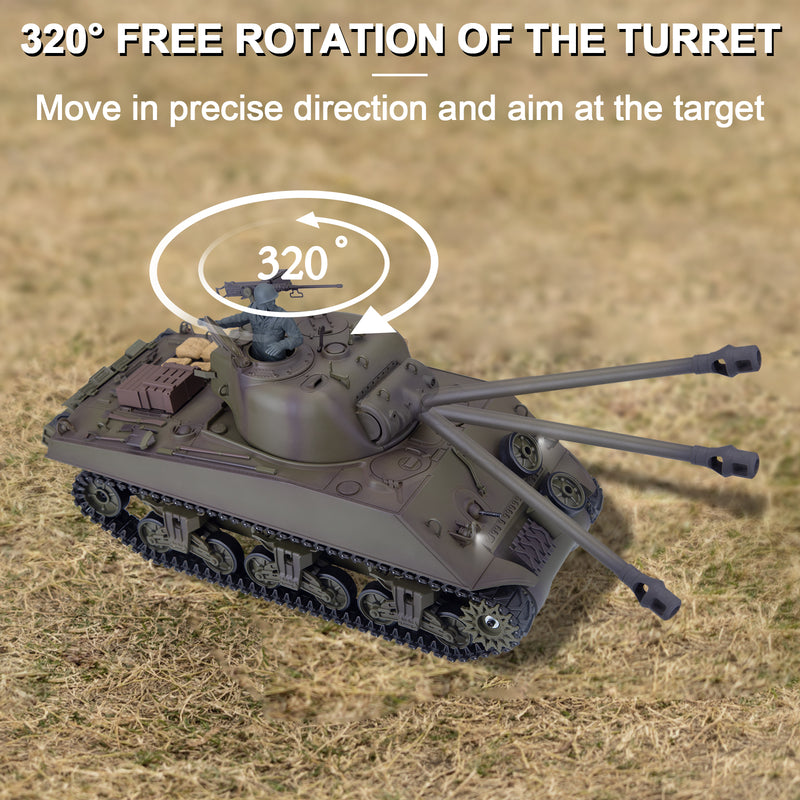 1/16 2.4G RC Tank M4A3 Medium Tank Military Vehicle Model - EngineDIY