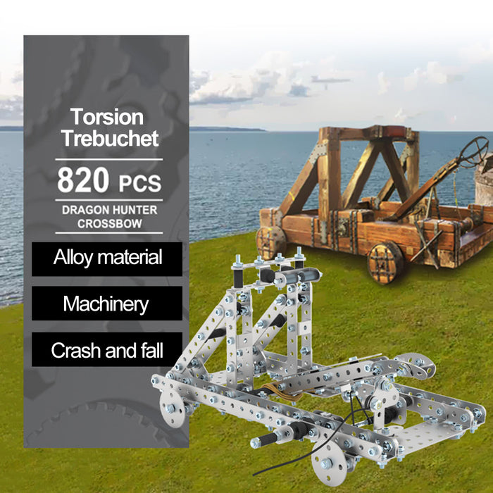 500PCS Metal Mechanical Gear Transmission Torsion Catapult Model Kit