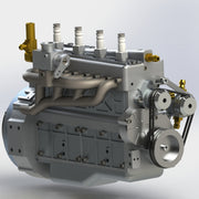 CISON FL4-175 17.5cc Flathead Inline 4 cylinder 4 Stroke Water-Cooled Gasoline Engine Model For RC Model Car Ship Airplane - EngineDIY