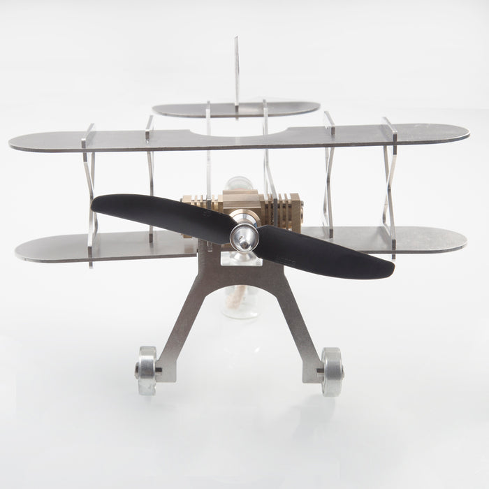 ENJOMOR Metal Stirling Airplane Model Set STEM Science Education Toy Boutique Decoration