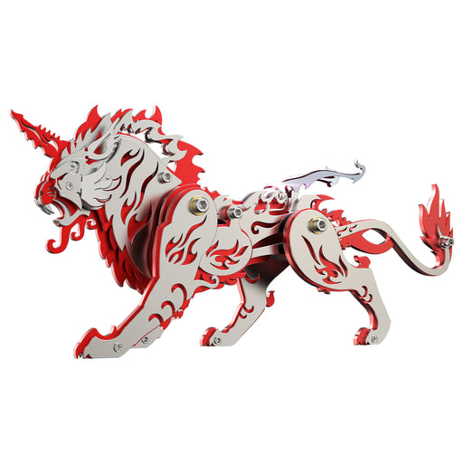 3D Puzzle DIY Model Kit Jigsaw Metal Tiger Model Ancient Chinese Beasts Mechanical Assembly Crafts
