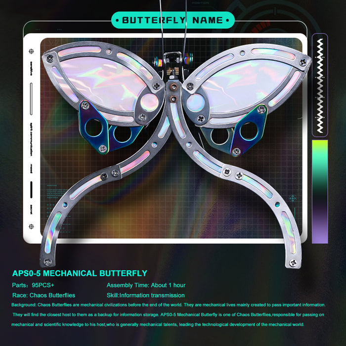 570PCS Mechanical Chaos Butterfly 3D Assembly Model kit