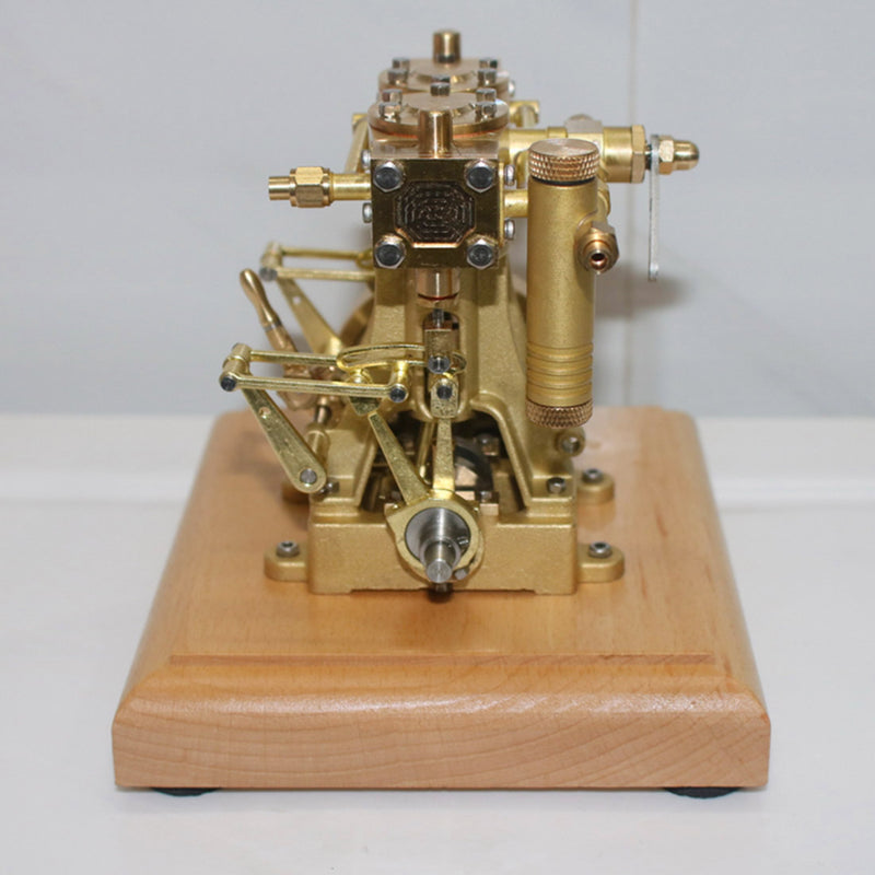 M30B 3.7CC Mini Retro Vertical Double-cylinder Reciprocating Double-acting Steam Engine Model Toys - EngineDIY