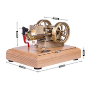 M17B 1.6cc Mini 4 Stroke Micro Horizontal Water-cooled Gasoline Engine Internal Combustion Engine Model - Speed Adjustable - EngineDIY