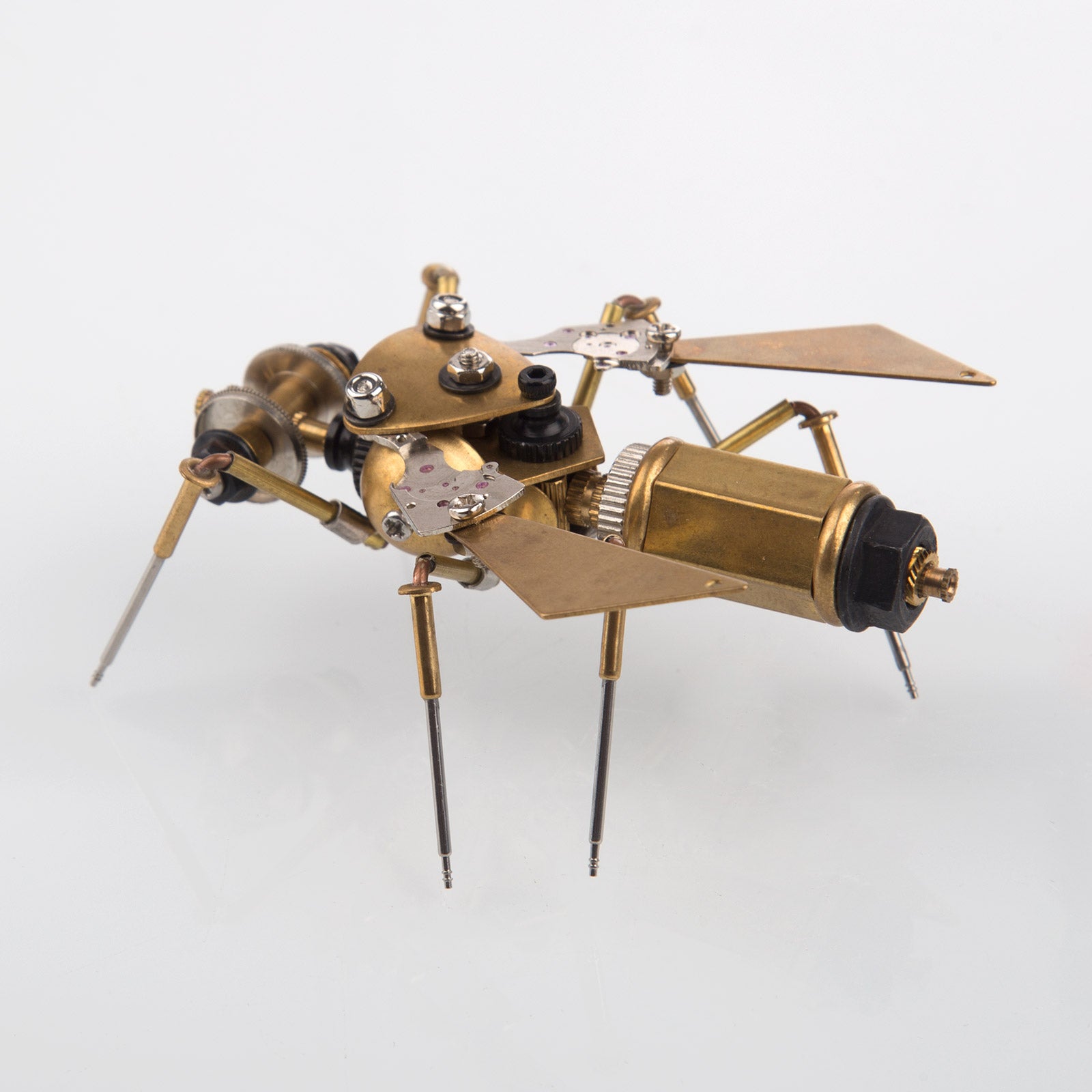 250+Pcs Mechanical Metal Model Kit Assembly Toy - (Spider + Dragonfly + Wasp)