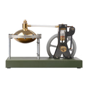 ENJOMOR Retro Metal Steam Engine with Boiler - Vertical Transparent Cylinder Steam Engine Model - STEM Toy - EngineDIY