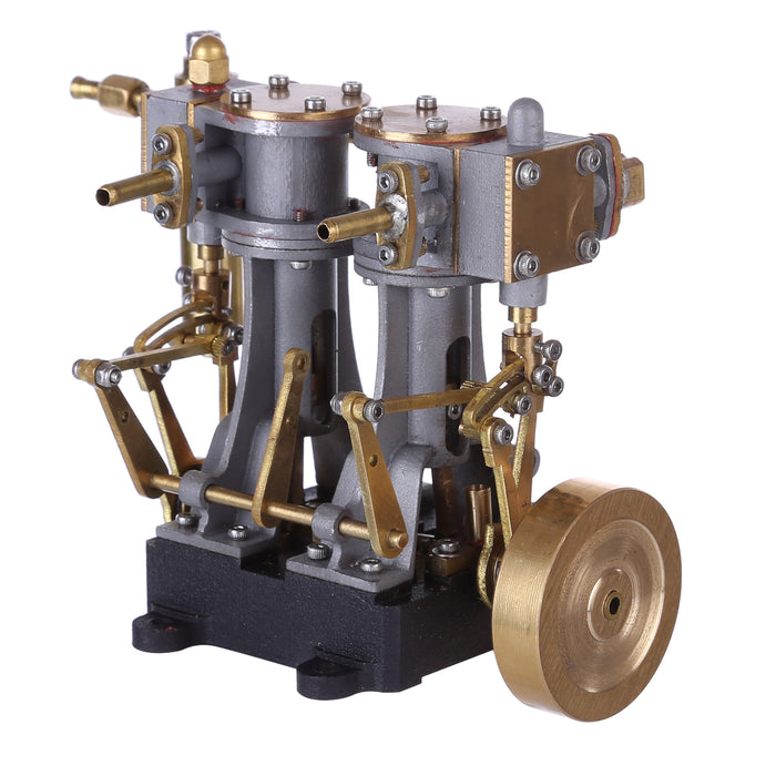 Mini Double-cylinder Compound Steam Engine with Reversing Device for Steam Ship, RC Ship, RC Boat - enginediy