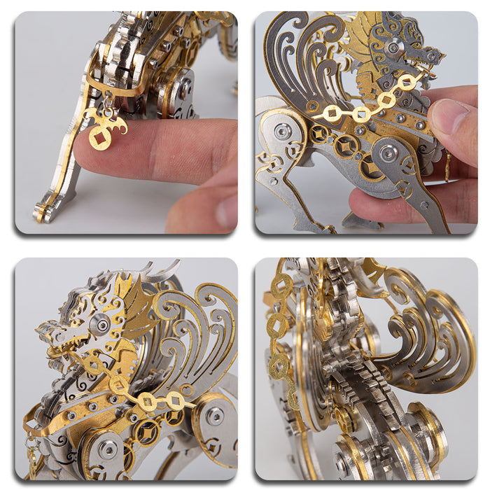 3D Metal Puzzle Mechanical Pixiu Model DIY Assembly