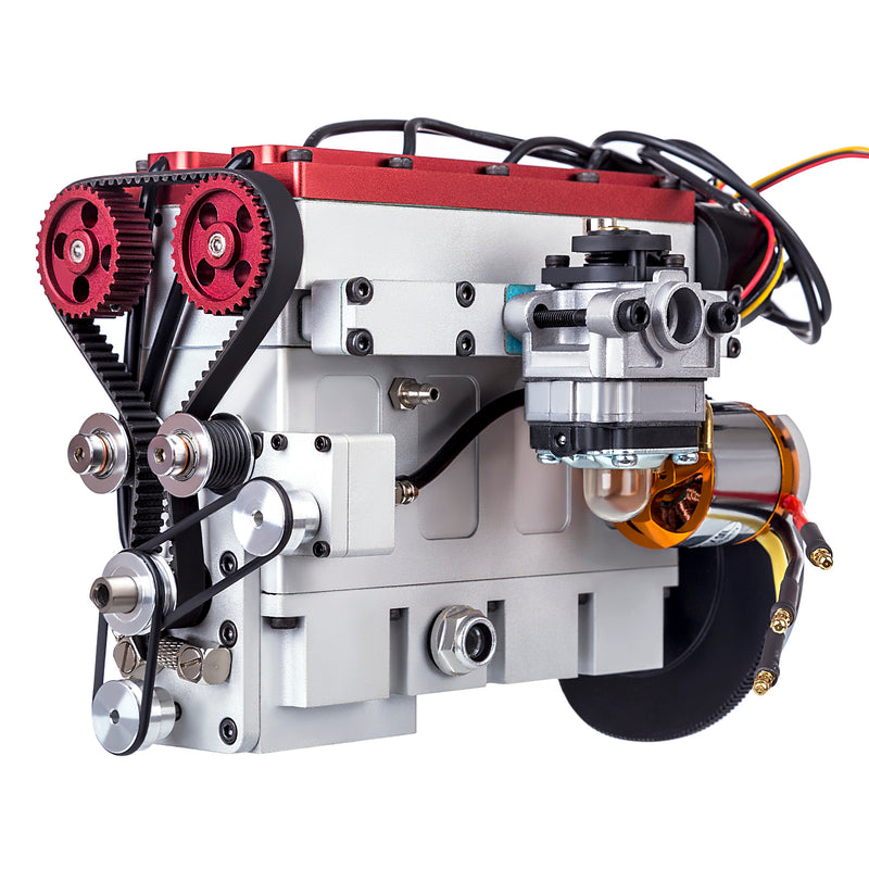 Enjomor 36cc DOHC Engine Double Overhead Camshaft Engine 4-cylinder 8-valve Inline 4-stroke Water-cooled Gasoline Engine with Twin Overhead Camshafts - EngineDIY