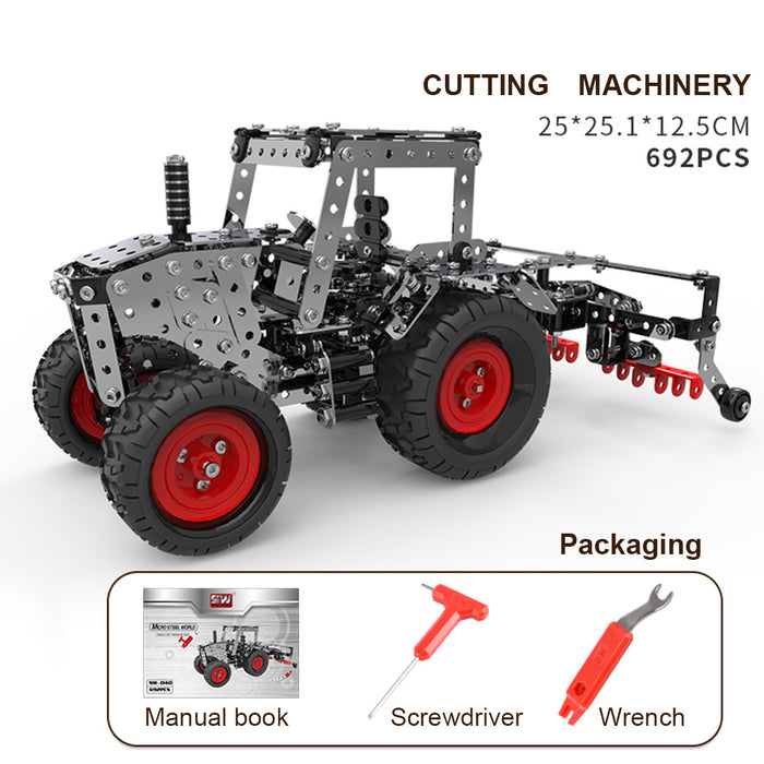 3D Metal Assembly Gear Drive Big Farm Harvester mechanical toys