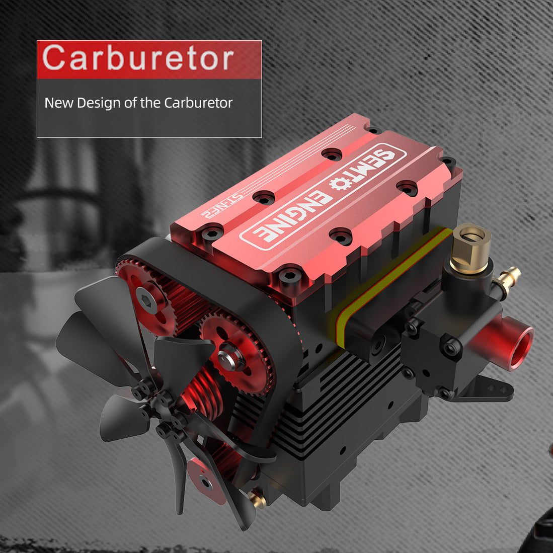 Rc Engine Machine SEMTO ENGINE ST-NF2 SOHC 4 Stroke Nitro Engine Model Kit - EngineDIY