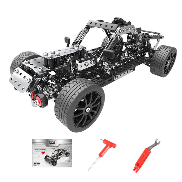 618Pcs DIY Stainless Steel Assembly Car Toy Off-road Vehicle Puzzle Model Kit