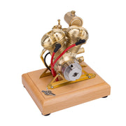 R28 4.3CC Mini OHV V-Twin V2 Engine Double-cylinder Four-stroke Motorcycle Gasoline IC Engine Model - EngineDIY