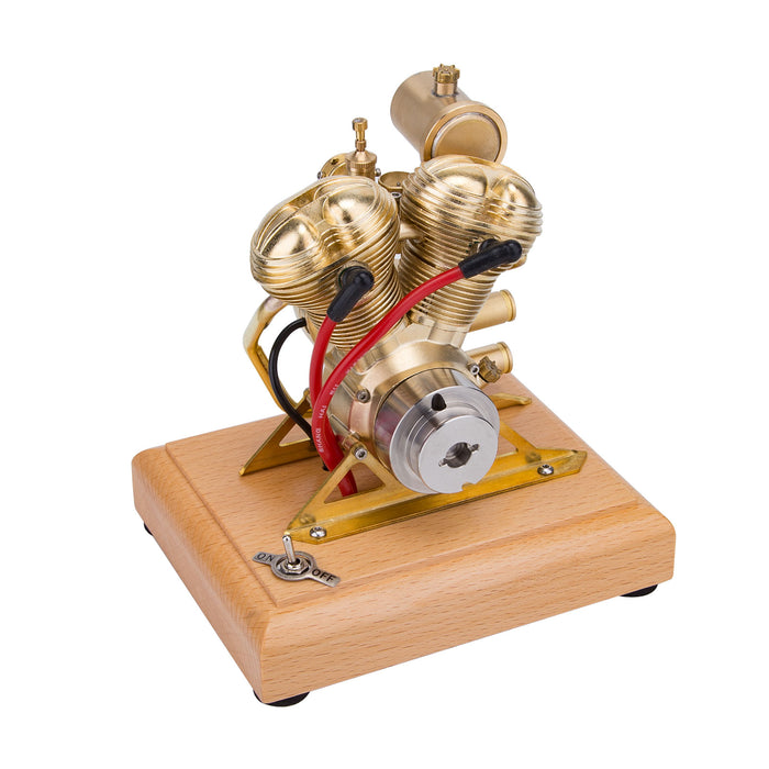 R28 Mini V Twin V2 Engine OHV Motorcycle Gasoline IC Engine - EngineDIY
