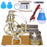 L-Type 2 Cylinder Stirling Engine Generator Model with LED Diode and Bulb Science Experiment Teaching Model Toy Collection - enginediy