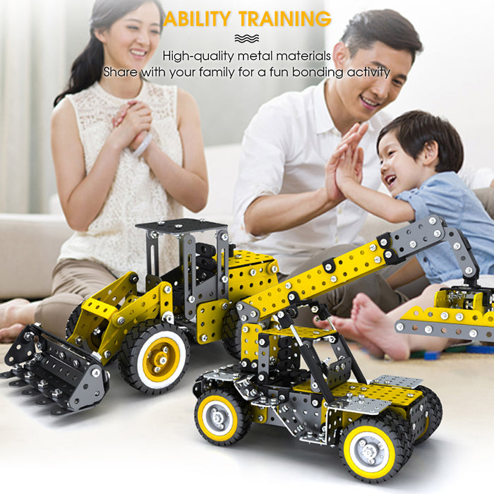 DIY Assembly Toy Car for Kids Friction Toy Construction Truck Engineering Car Model Plastic Vehicle Toys