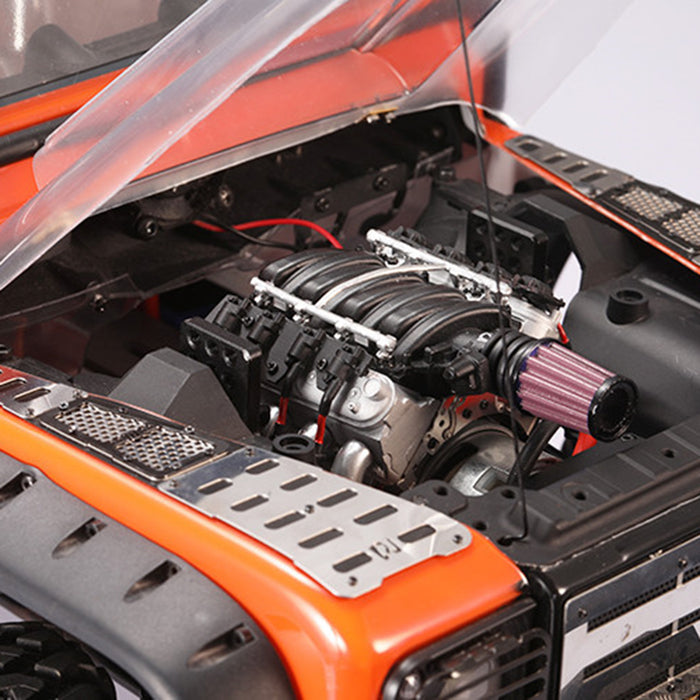 V8 Engine Model Kit - Build Your Own V8 Engine Cooling Fan - V8 Engine Hood Fan Radiator for Traxxas Trx4 - enginediy