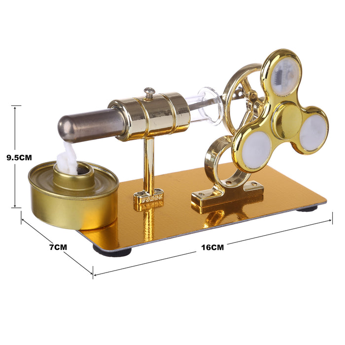 Stirling Engine Model with Luminous Gyroscope Physical Experiment Sterling Engine Creative Gift