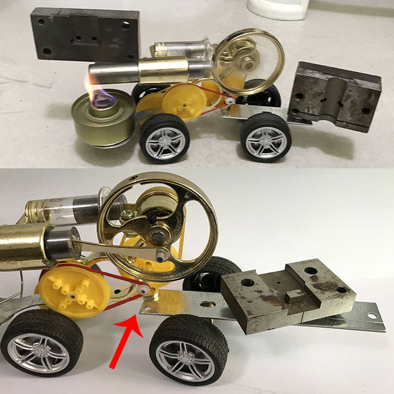 Generic Stirling Motormodel, Mini Engine Steam Engine Motor Model Model Educatief Speelgoed Kleine Motor voor Mechanische Vaardigheden Generic Stirling Motormodel, Mini Engine Steam Engine Motor Model Model Educatief Speelgoed Kleine Motor voor Mechanische Vaardigheden