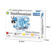 Smithsonian Motor Works Advanced Science Kit - Build Your Own 4 Cylinder Engine Model Kit - DIY Assembly Combustion Engine Kit - EngineDIY