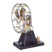ENJOMOR Vintage 4-Blade Heat Powered Thermal Stove Fan Stirling Engine Physics Science Experiment Toy - EngineDIY