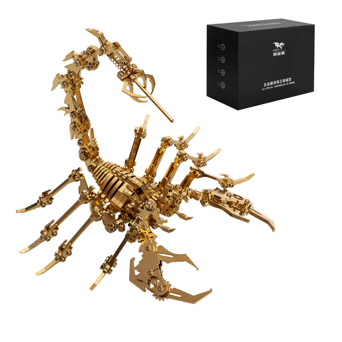 500Pcs+ DIY Stainless Steel 3D Assembly Model Ornament King Scorpion Kit