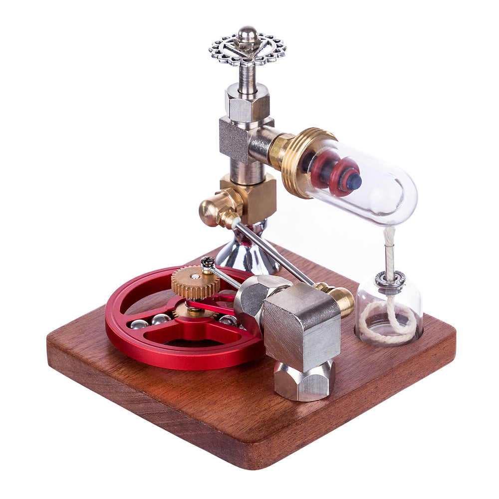 ENJOMOR Speed-Controlled Single Cylinder Stirling Engine Model with Ball Bearing Flywheel - STEM Toys